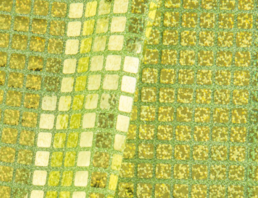 Tecido de lantejoulas quadrados